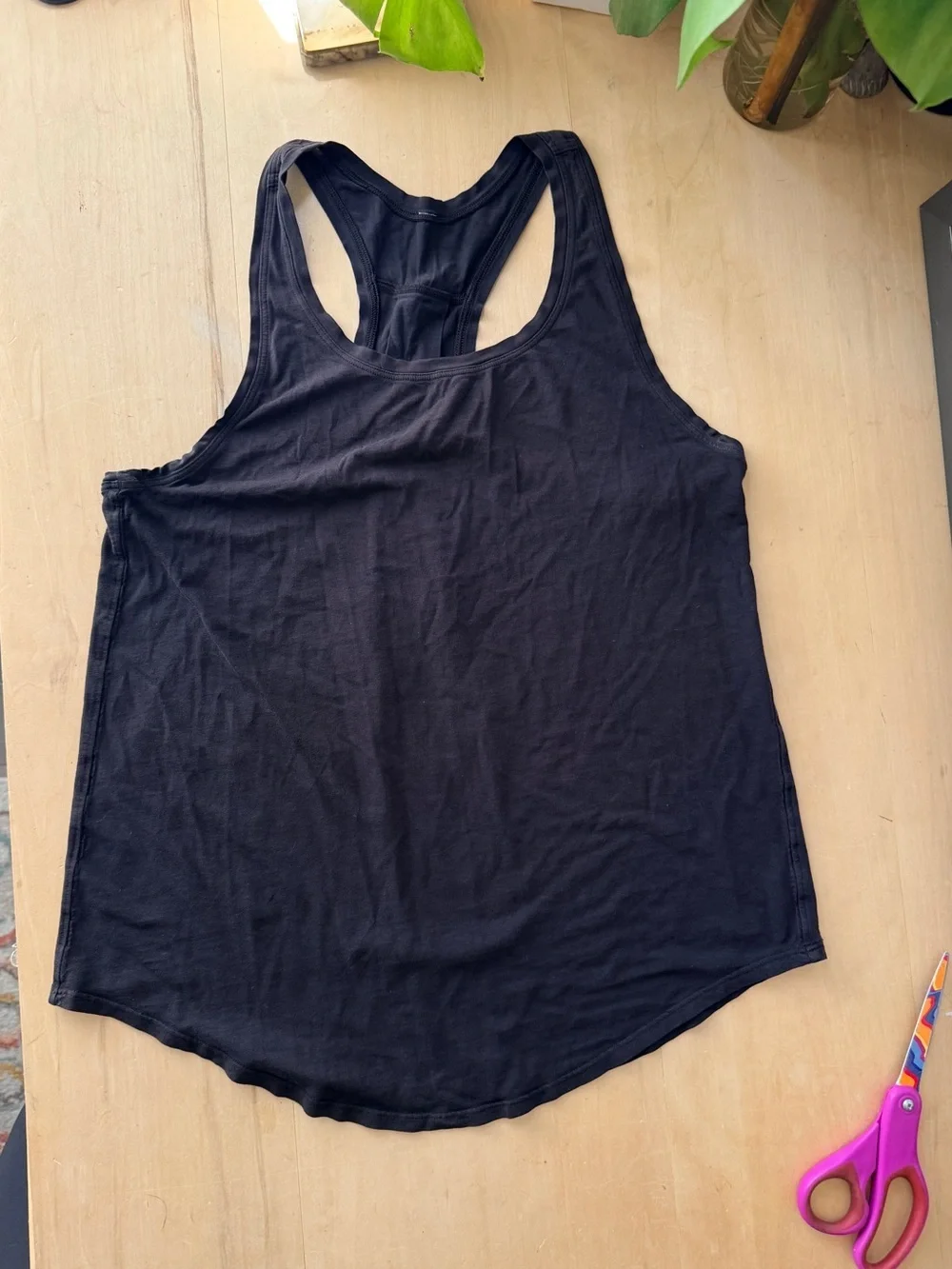 Lululemon Athletica Black Racerback Tank Top - Women's Casual Layering Tee - 4/6